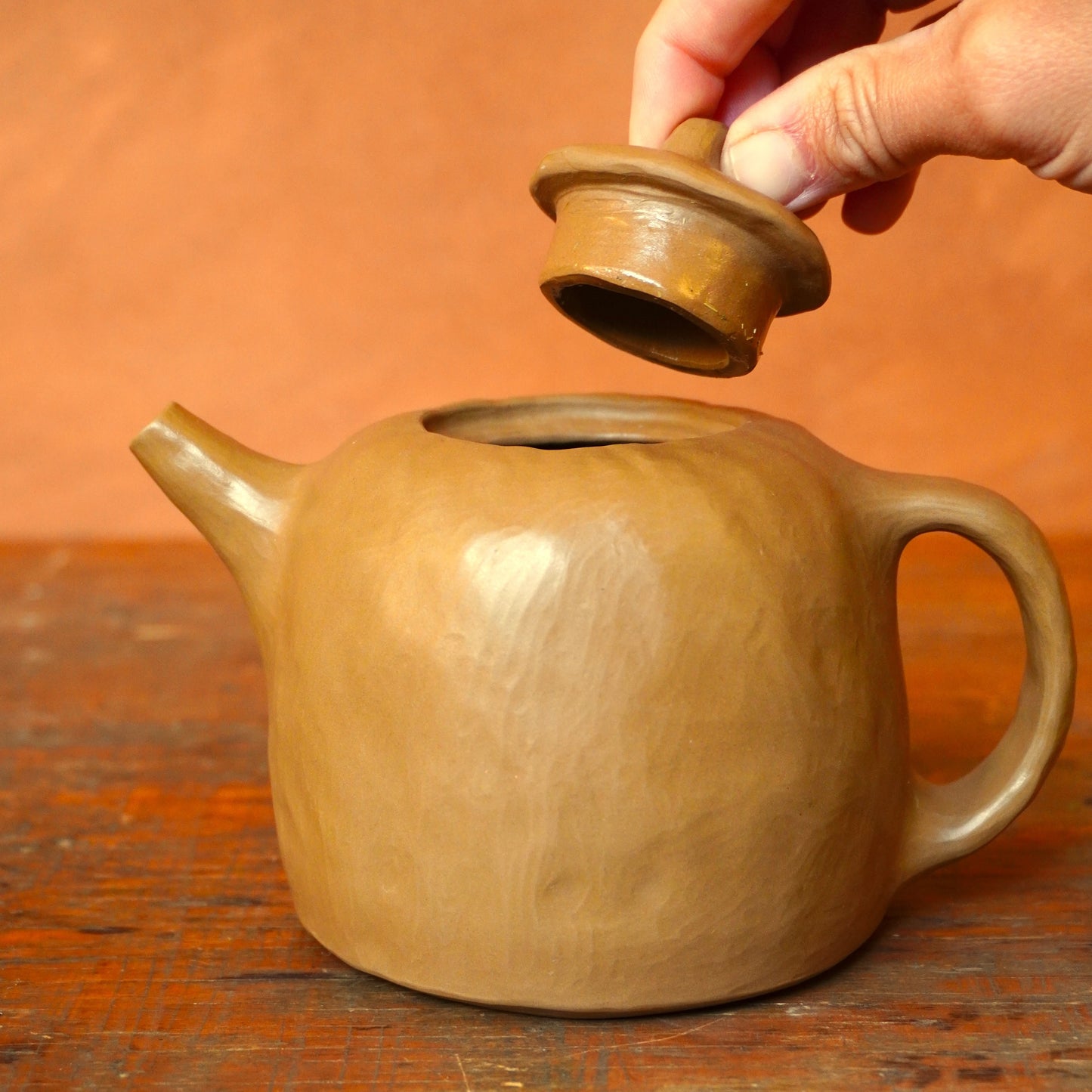 burnished teapot