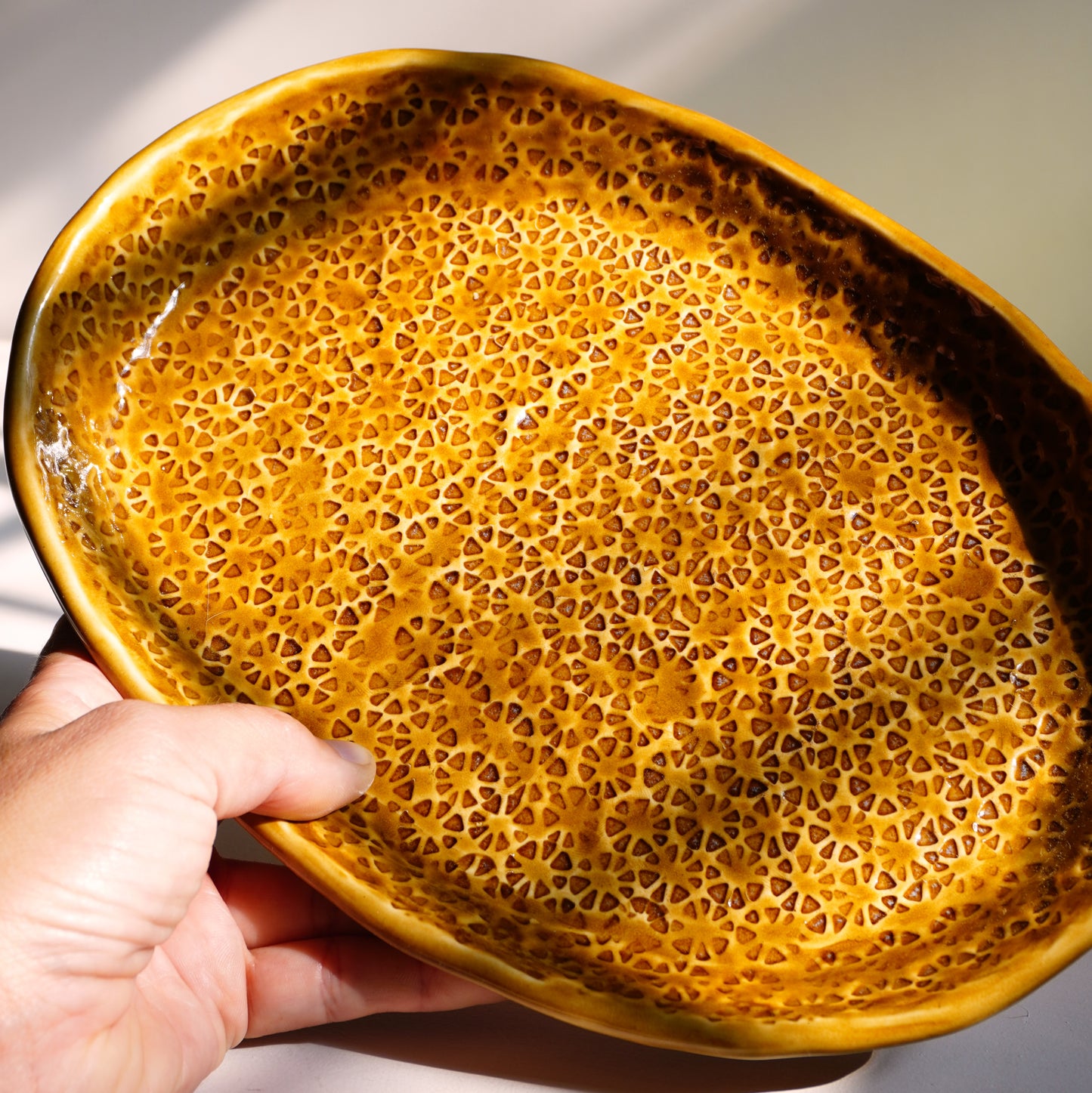 stamped platter