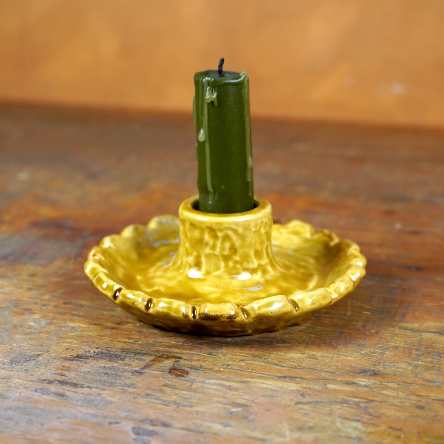 khaki candle holder