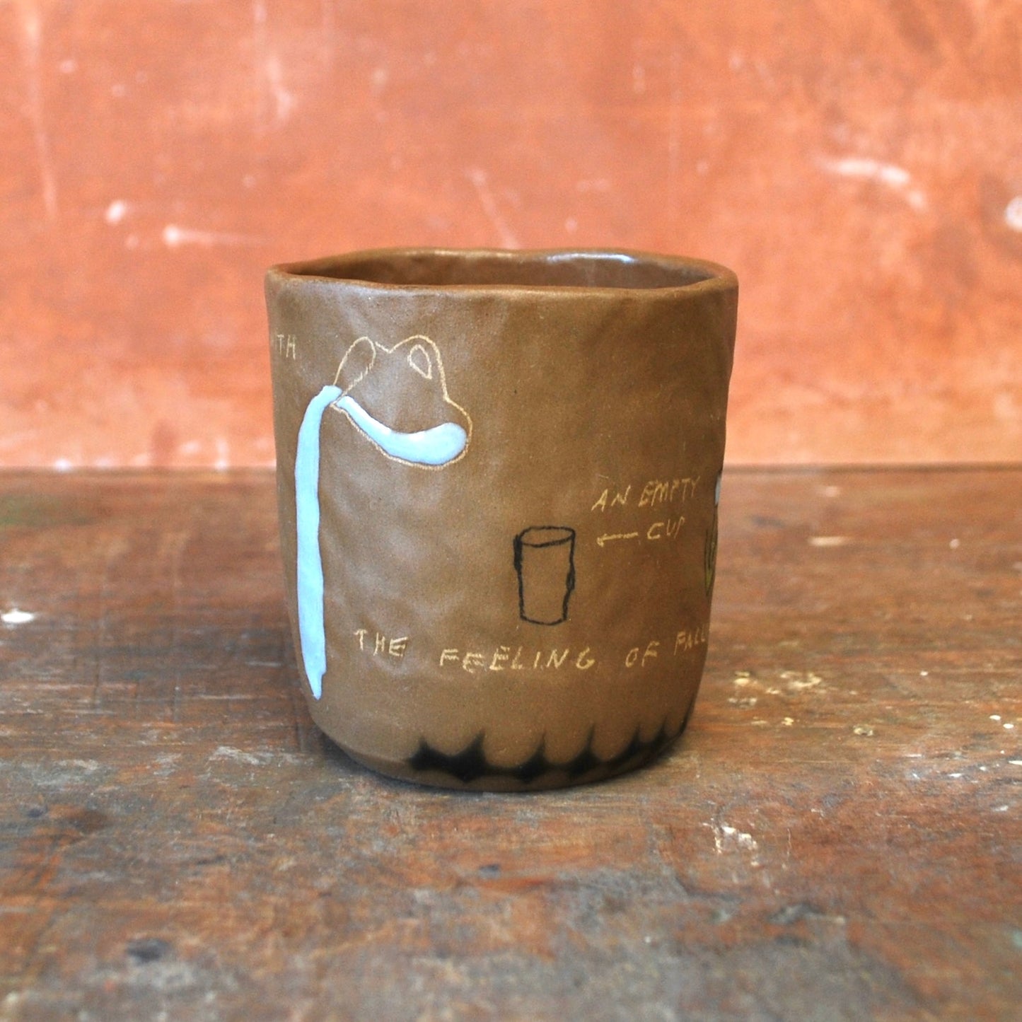 an empty cup