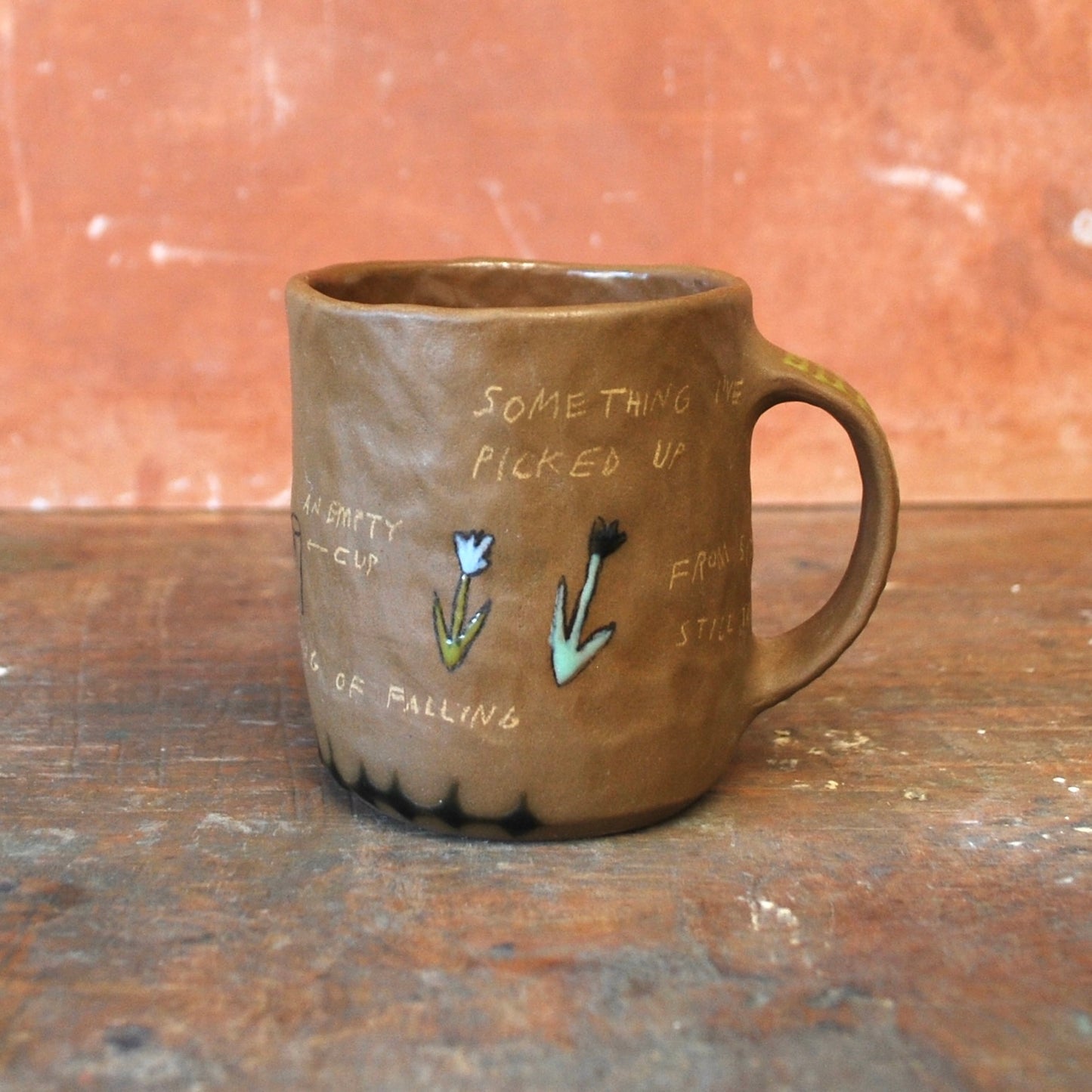 an empty cup