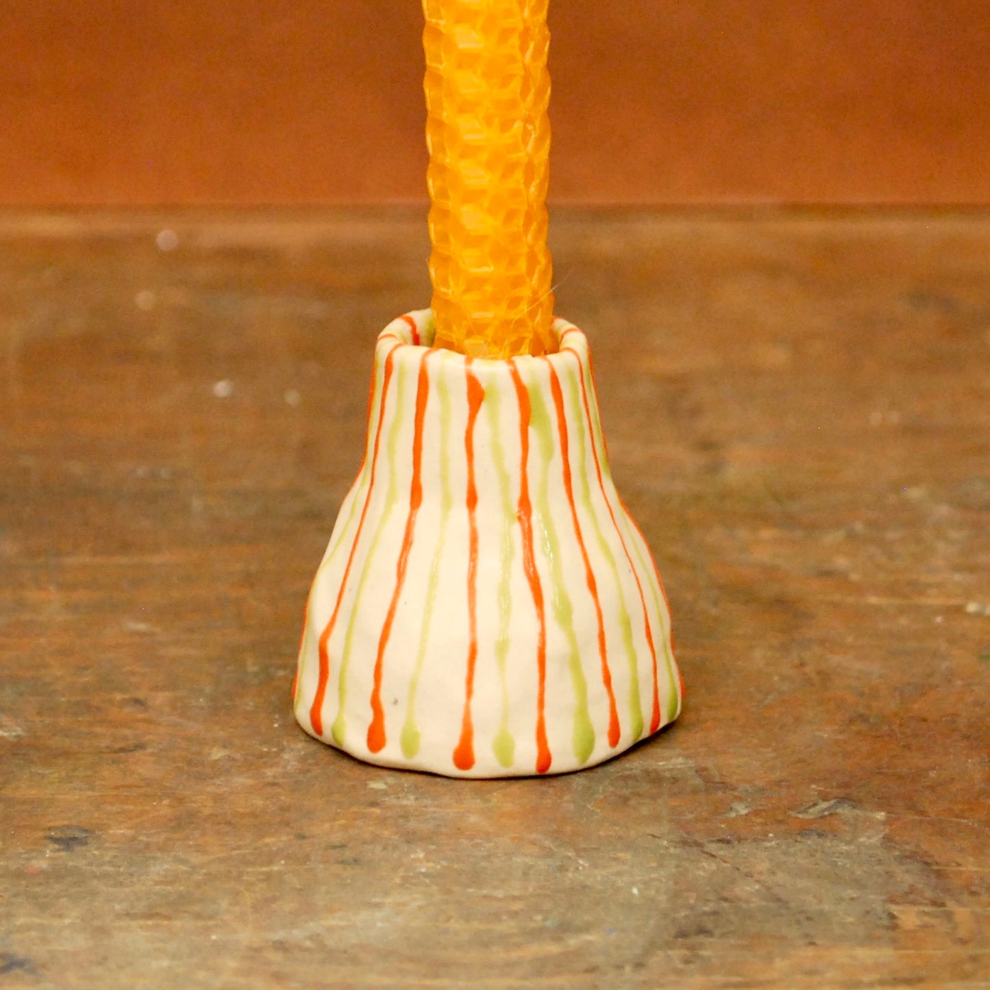 candle holder - candy stripe