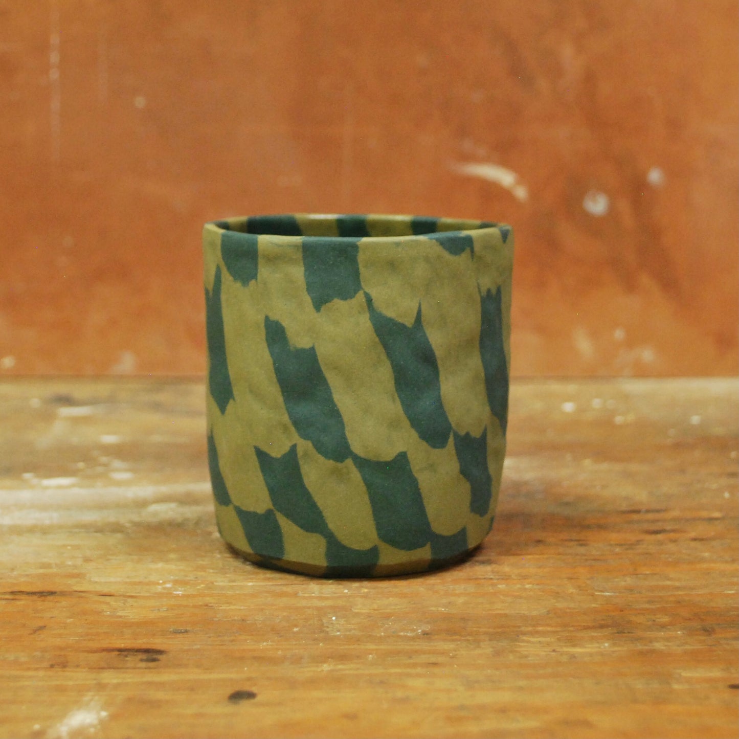 earthy checks cup
