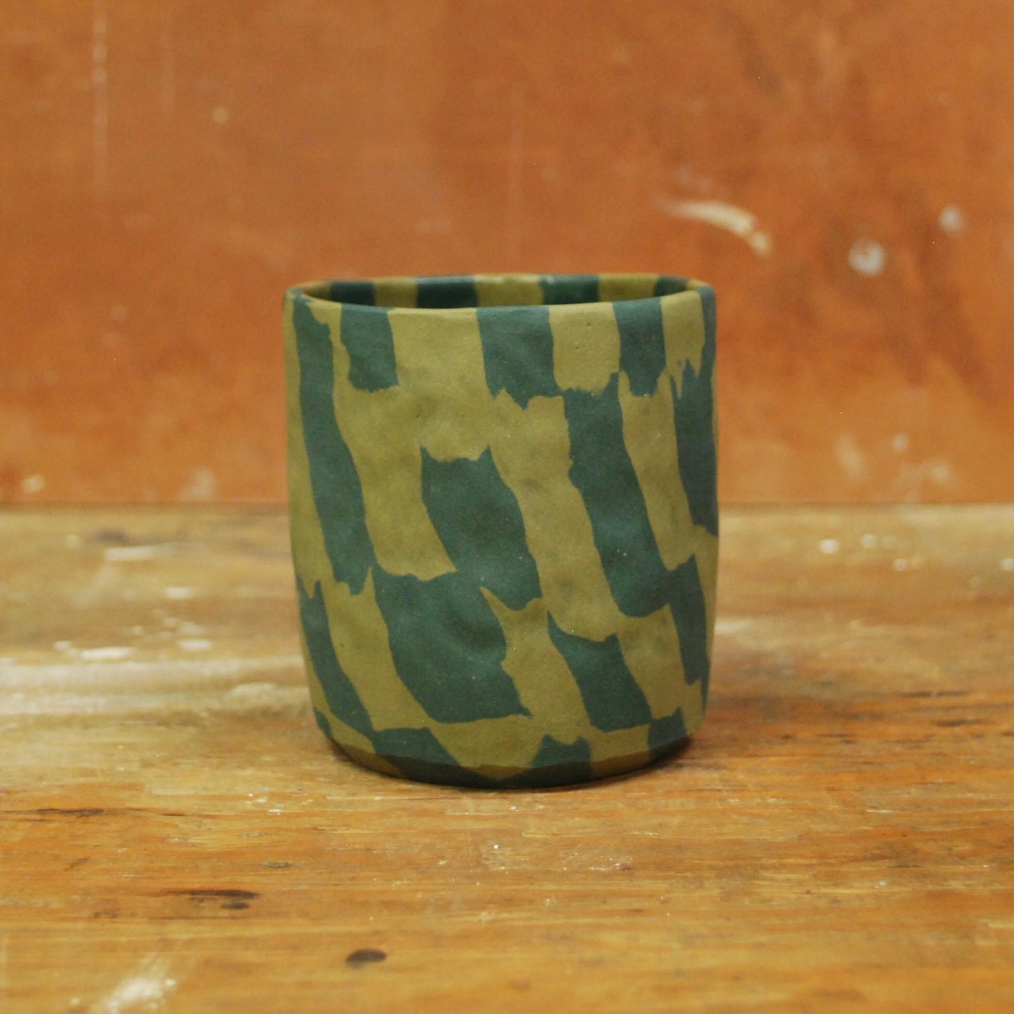 earthy checks cup