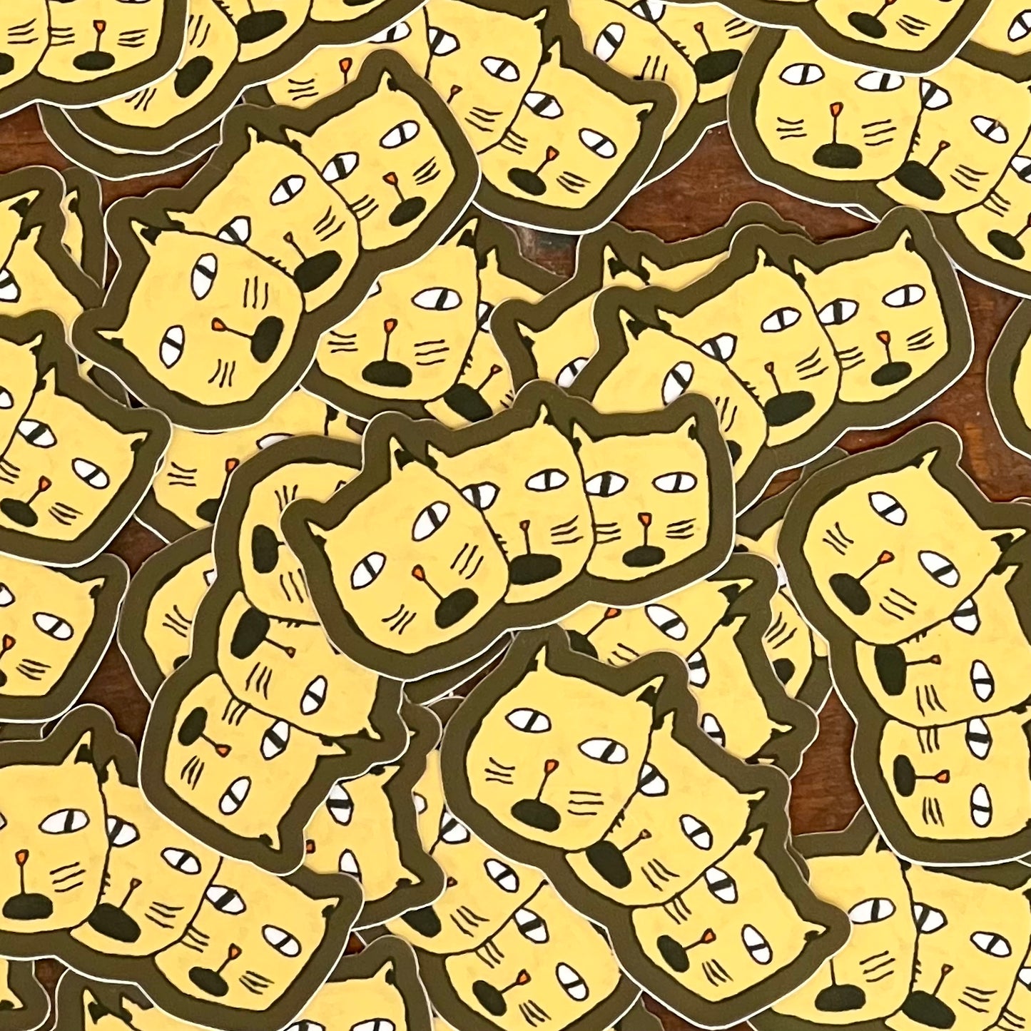 crazy cat sticker