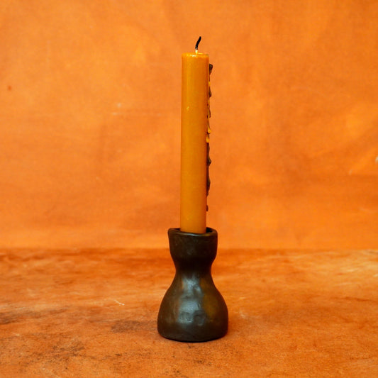 burnished candle holder - tall