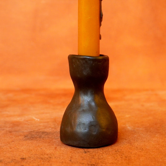 burnished candle holder - tall