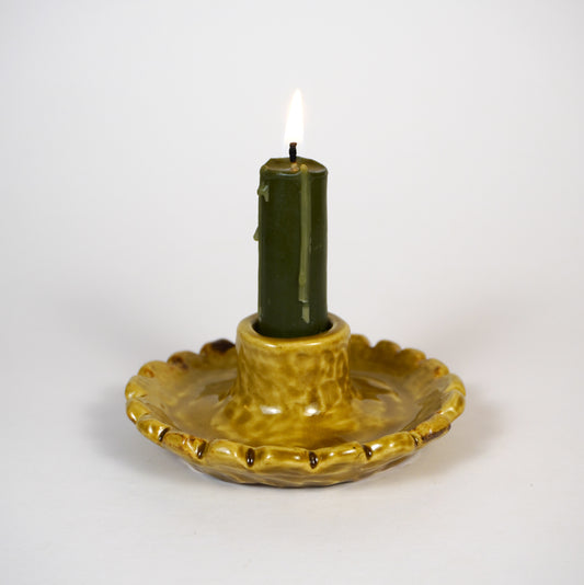 khaki candle holder