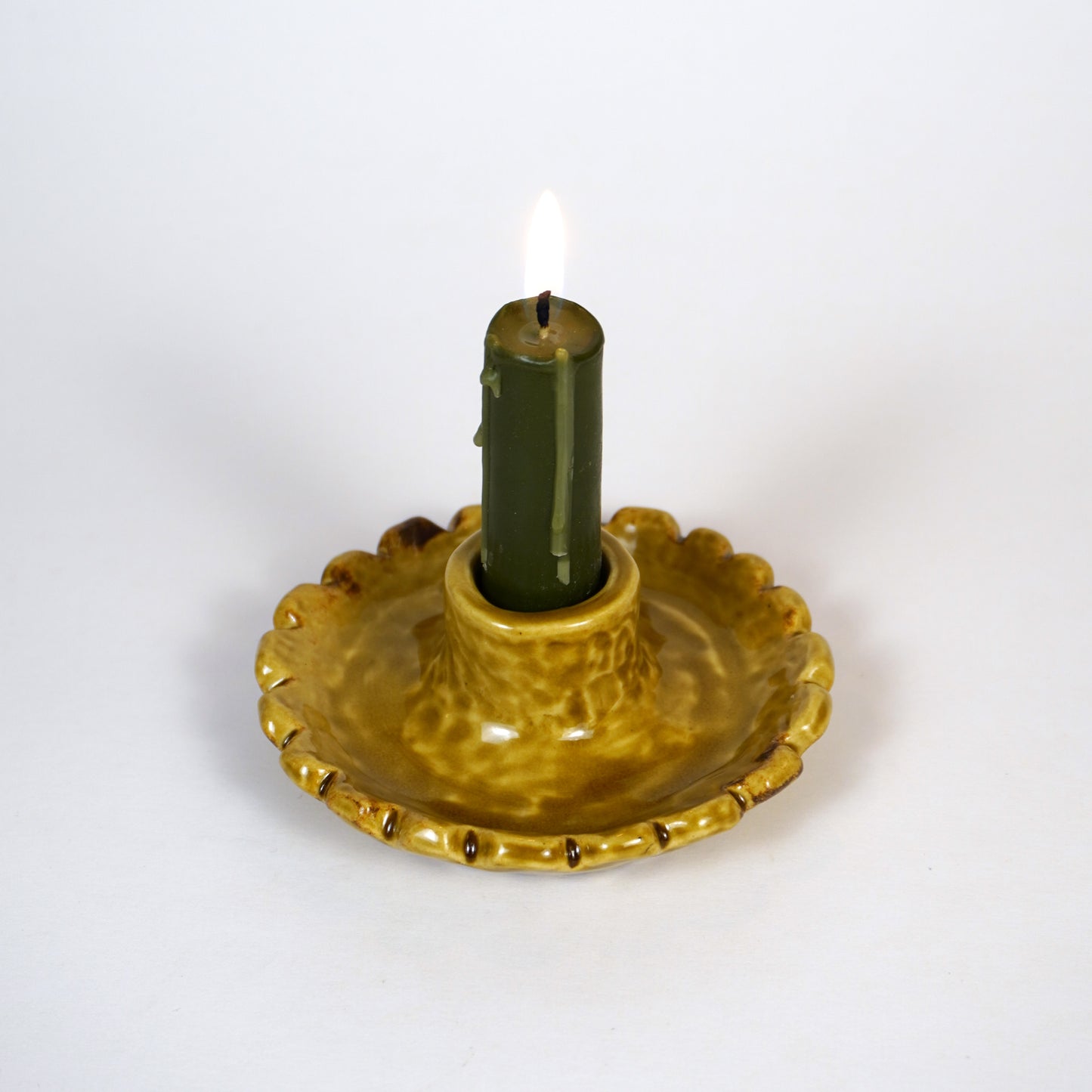 khaki candle holder