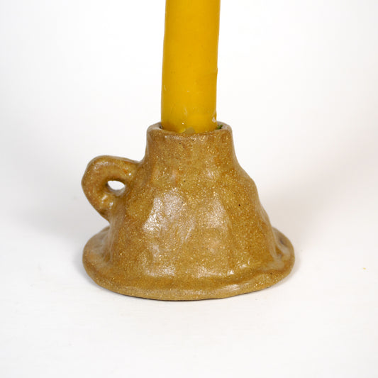 rock clay candle holder