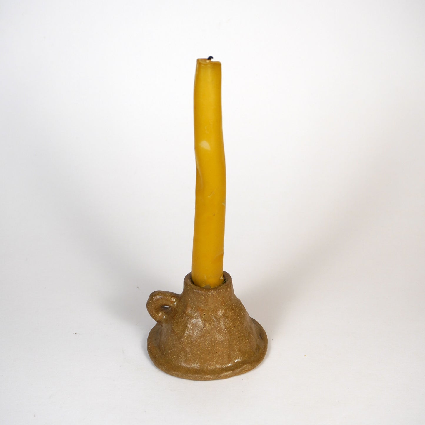 rock clay candle holder