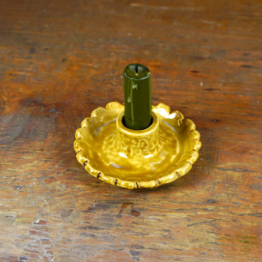 khaki candle holder