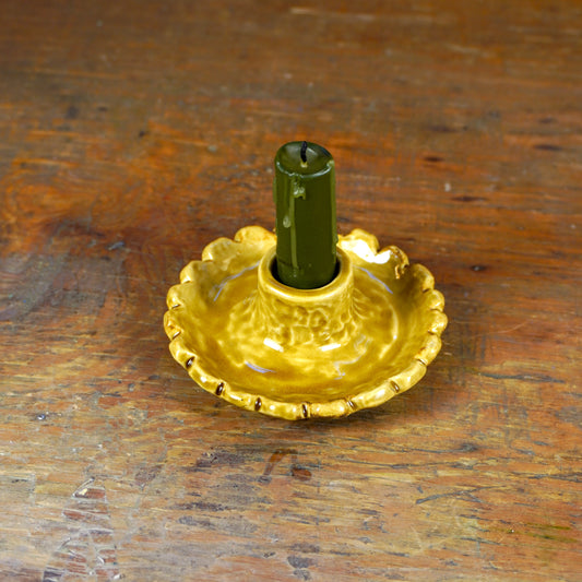 khaki candle holder