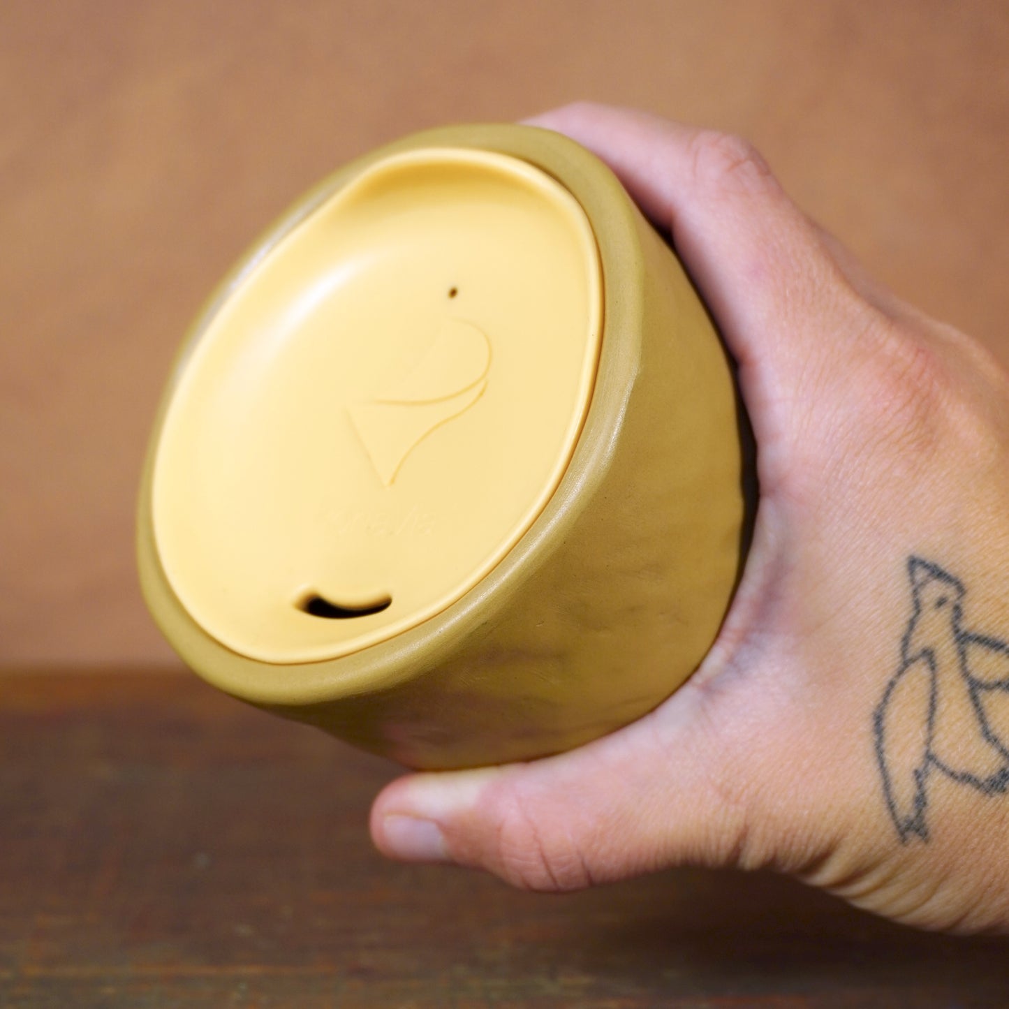 to go cup- khaki