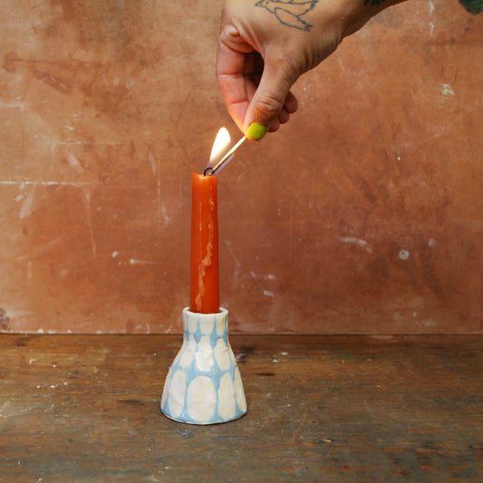 candle holder - blue