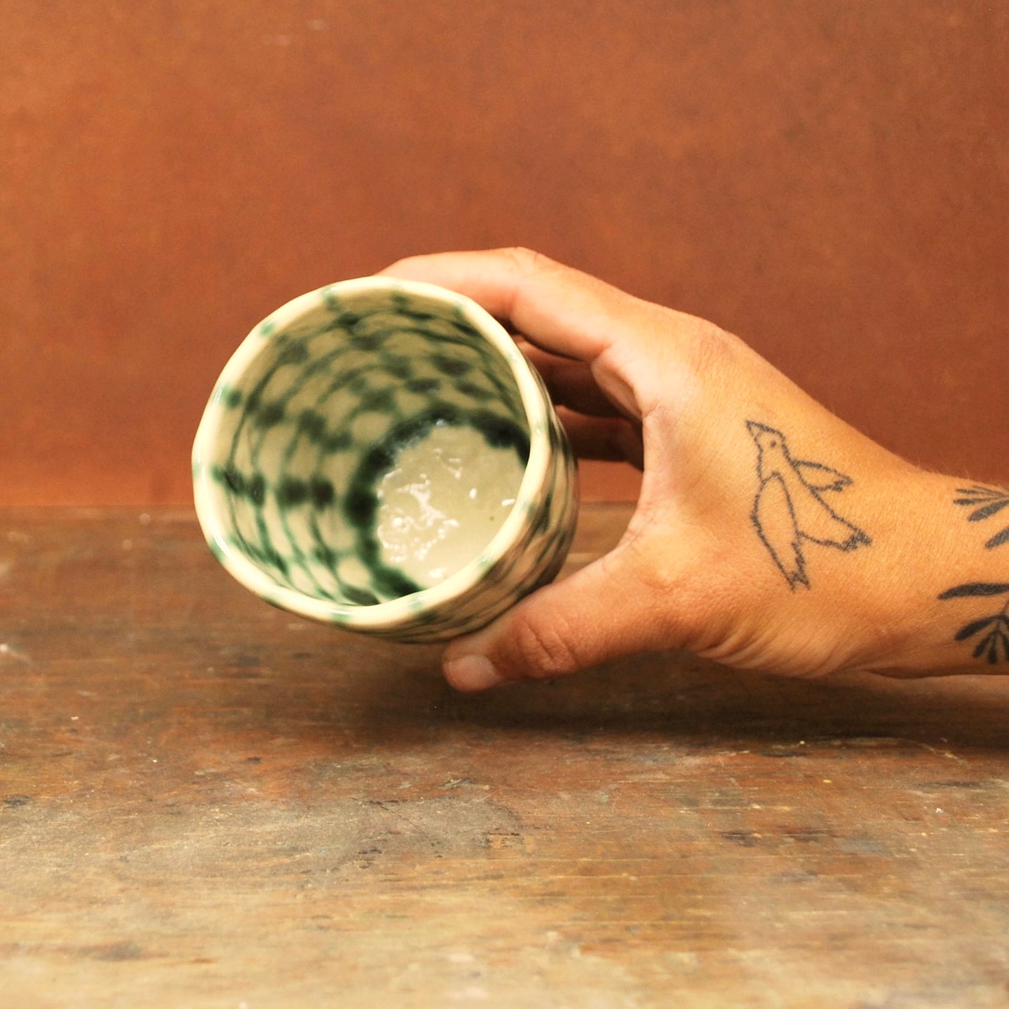 blurry grid cup
