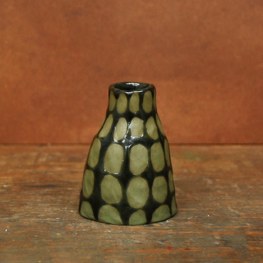 candle holder - greens