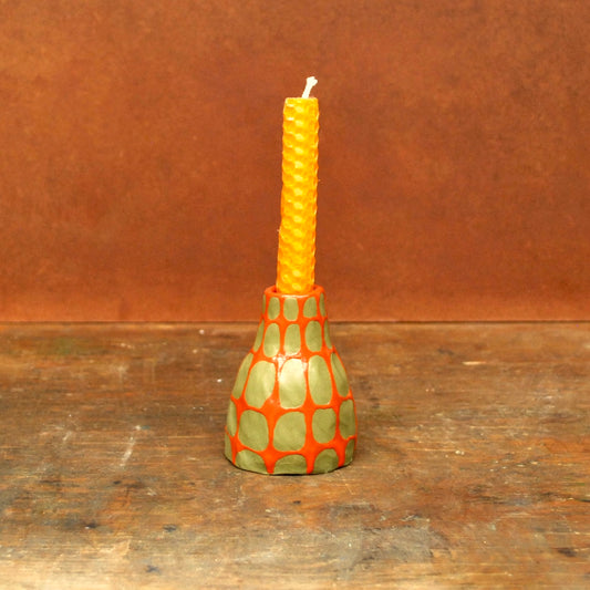 candle holder - orange