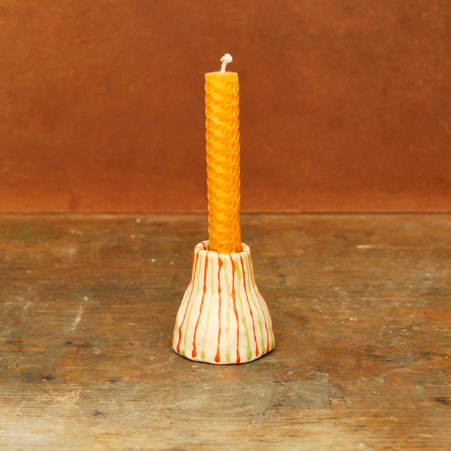 candle holder - candy stripe