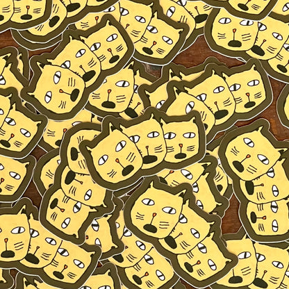 crazy cat sticker